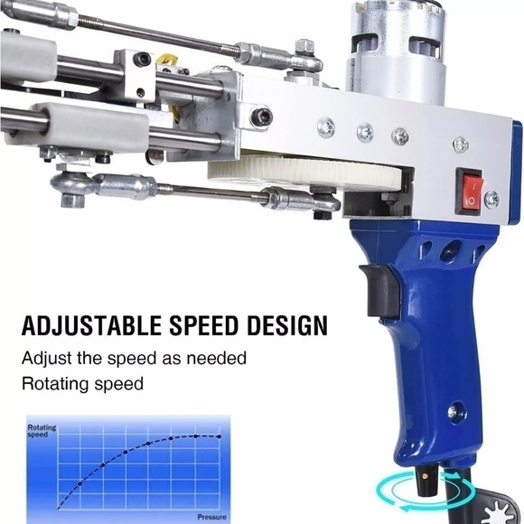 Tufting Gun Cut Pile and Loop Pile 2 in 1 Electric Rug Gun Machine Starter Kit - Picture 3 of 8